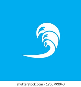 Water wave icon vector illustration design logo