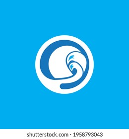Water wave icon vector illustration design logo