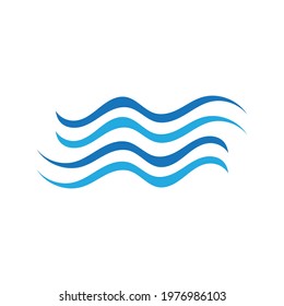 Water wave icon vector illustration design logo