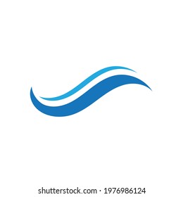 Water wave icon vector illustration design logo
