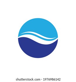 Water wave icon vector illustration design logo
