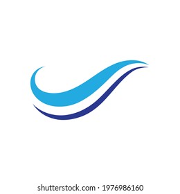 Water wave icon vector illustration design logo