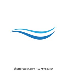 Water wave icon vector illustration design logo
