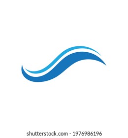 Water wave icon vector illustration design logo
