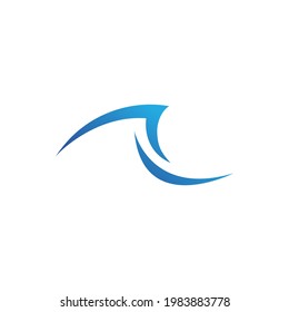 Water wave icon vector illustration design logo