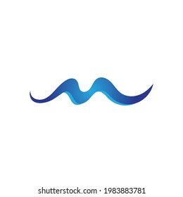 Water wave icon vector illustration design logo