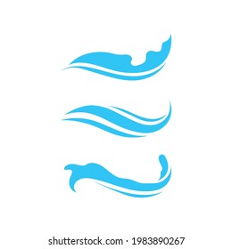 Water wave icon vector illustration design logo