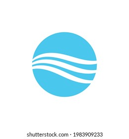 Logo de diseño de ilustraciones de vectores de ondas de agua