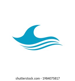 Water wave icon vector illustration design logo