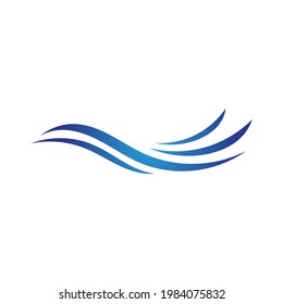 Logo de diseño de ilustraciones de vectores de ondas de agua