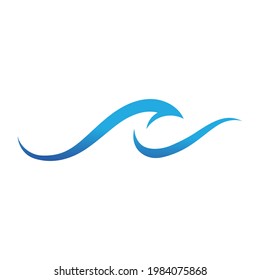 Water wave icon vector illustration design logo