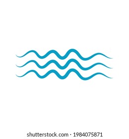 Logo de diseño de ilustraciones de vectores de ondas de agua
