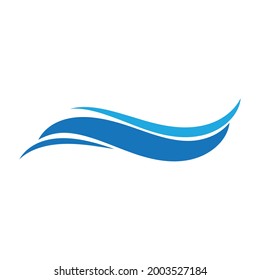 Water wave icon vector illustration design logo