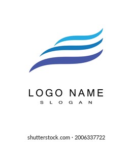 Water wave icon vector illustration design logo
