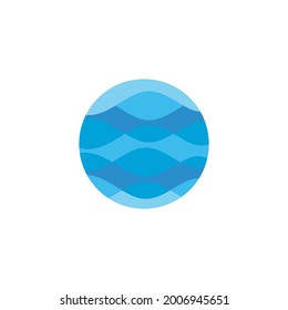 Plantilla de diseño de ilustración de vectores de ondas de agua