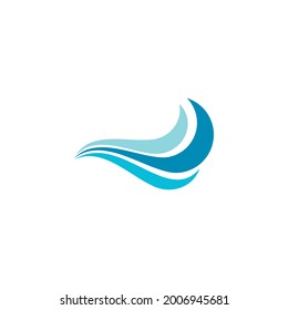 Plantilla de diseño de ilustración de vectores de ondas de agua