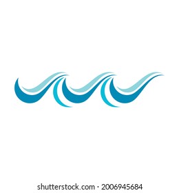 Water wave icon vector illustration design template
