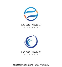 Water wave icon vector illustration design logo