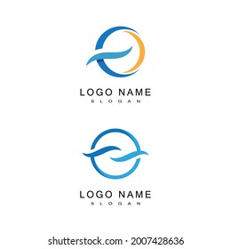 Logo de diseño de ilustraciones de vectores de ondas de agua