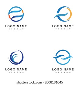Water wave icon vector illustration design logo