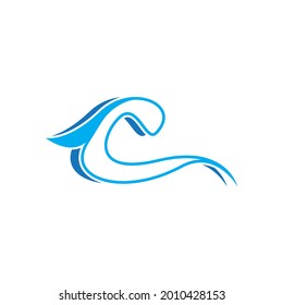 Water wave icon vector illustration design logo