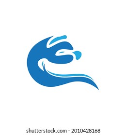 Water wave icon vector illustration design logo