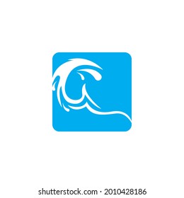 Water wave icon vector illustration design logo