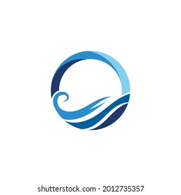 Water wave icon vector illustration design template