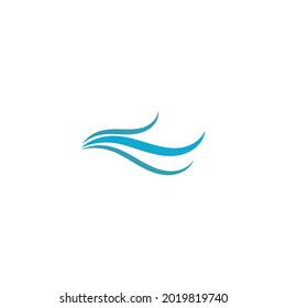 Logo de diseño de ilustraciones de vectores de ondas de agua