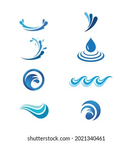 Water wave icon vector illustration design template