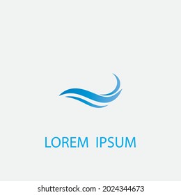 Water wave icon vector illustration design logo