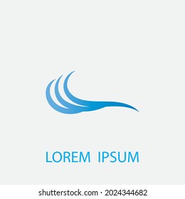 Water wave icon vector illustration design logo