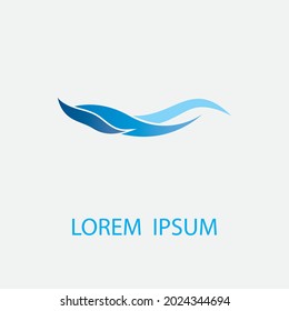 Logo de diseño de ilustraciones de vectores de ondas de agua