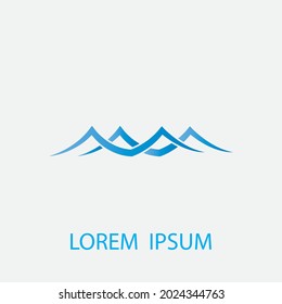 Water wave icon vector illustration design logo