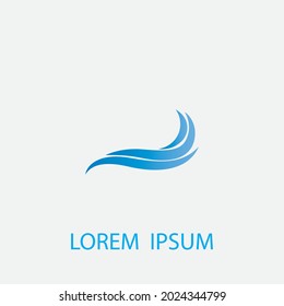 Water wave icon vector illustration design logo