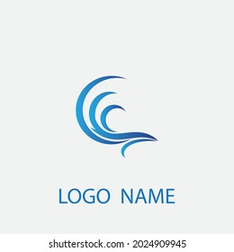 Water wave icon vector illustration design logo