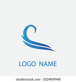 Water wave icon vector illustration design logo