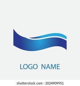 Water wave icon vector illustration design logo