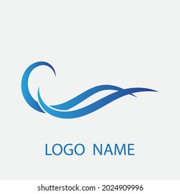 Water wave icon vector illustration design logo