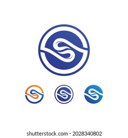 Logo de diseño de ilustraciones de vectores de ondas de agua