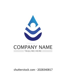 Water wave icon vector illustration design logo