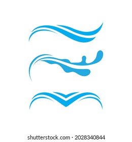 Logo de diseño de ilustraciones de vectores de ondas de agua