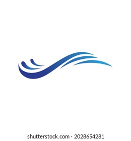 Logo de diseño de ilustraciones de vectores de ondas de agua
