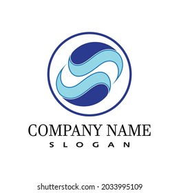 Water wave icon vector illustration design logo