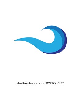 Water wave icon vector illustration design logo