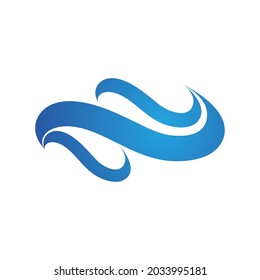 Logo de diseño de ilustraciones de vectores de ondas de agua