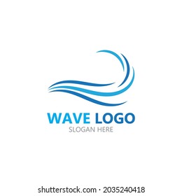 Water wave icon vector illustration design logo