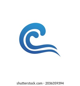Water wave icon vector illustration design logo