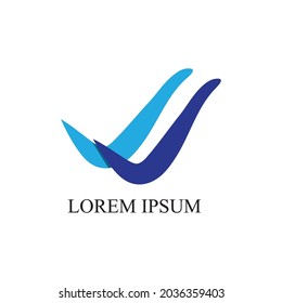 Water wave icon vector illustration design logo