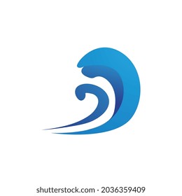 Logo de diseño de ilustraciones de vectores de ondas de agua